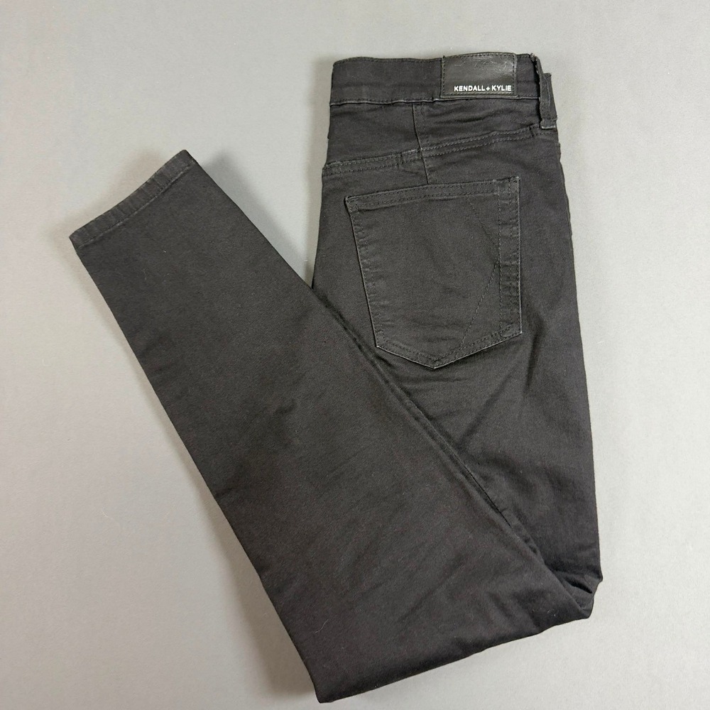 KENDALL + KYLIE Womens W13 L31 High Rise Skinny Ankle Jeans Black Stretch Denim
